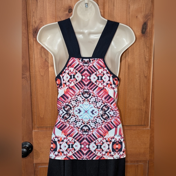 Xhilaration Graphic Pink and Black Sleeveless Tank Top - Picture 2 of 6